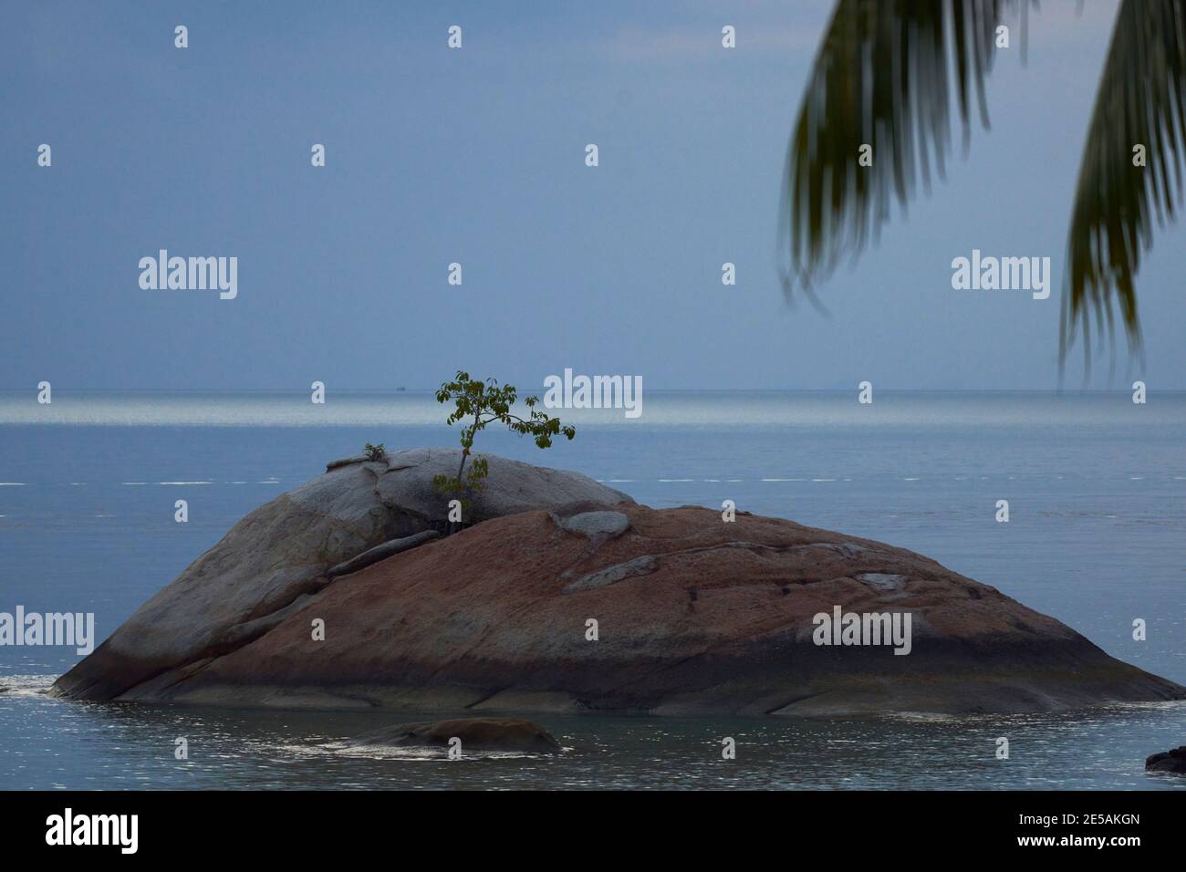 Isola tropicale che si affaccia sul Golfo della Thailandia a. tramonto Foto Stock