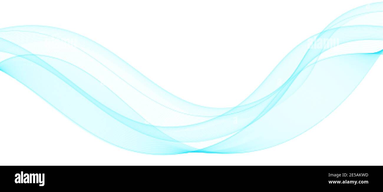 Abstract liscia colore vettore d'onda. La curva di flusso moto blu illustrazione. Progettazione di fumo. Linee vettoriali eps. 10 Illustrazione Vettoriale