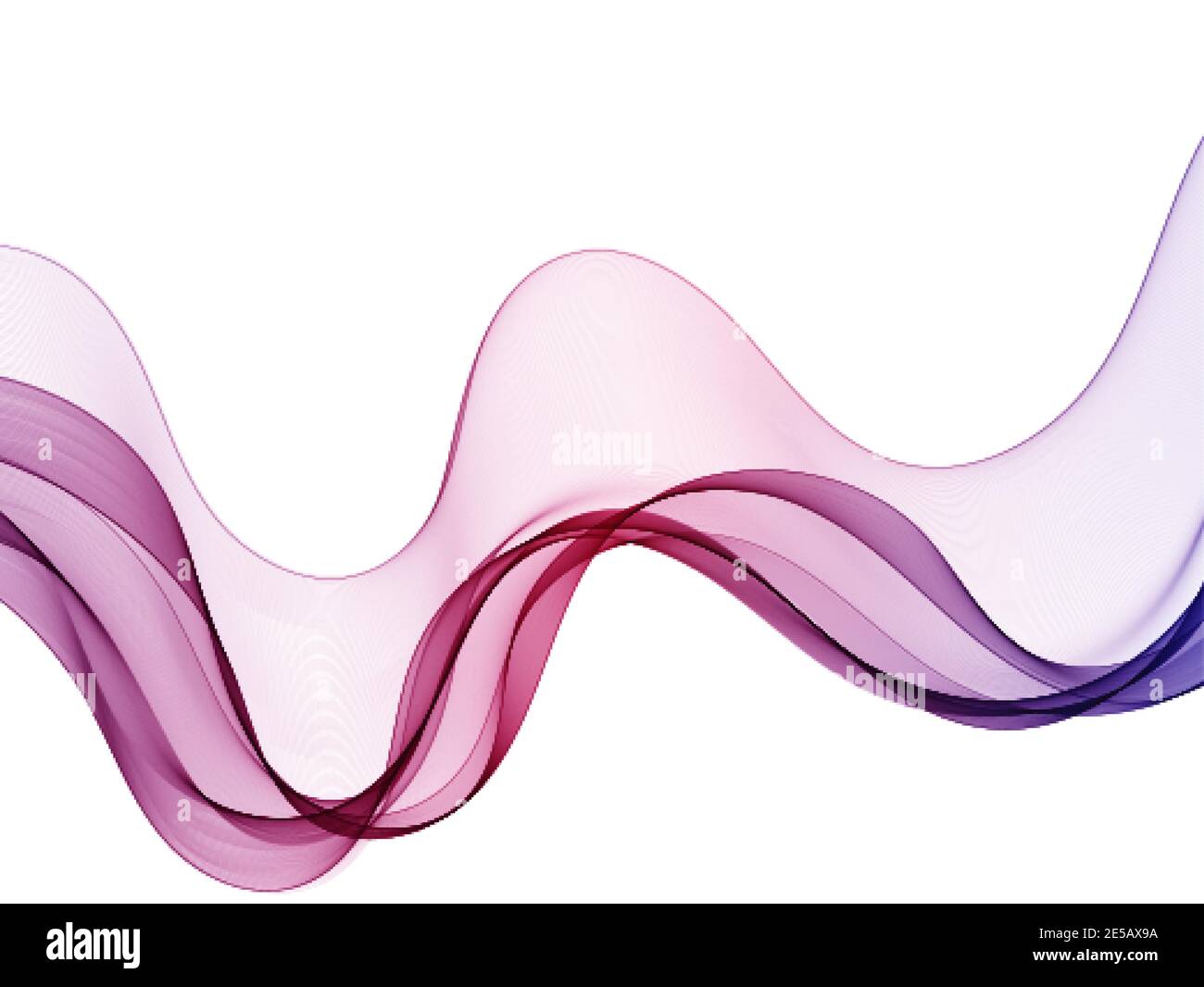 Trasparente colorato onda del vettore flusso su uno sfondo bianco. Vettore sfondo astratto. eps 10 Illustrazione Vettoriale