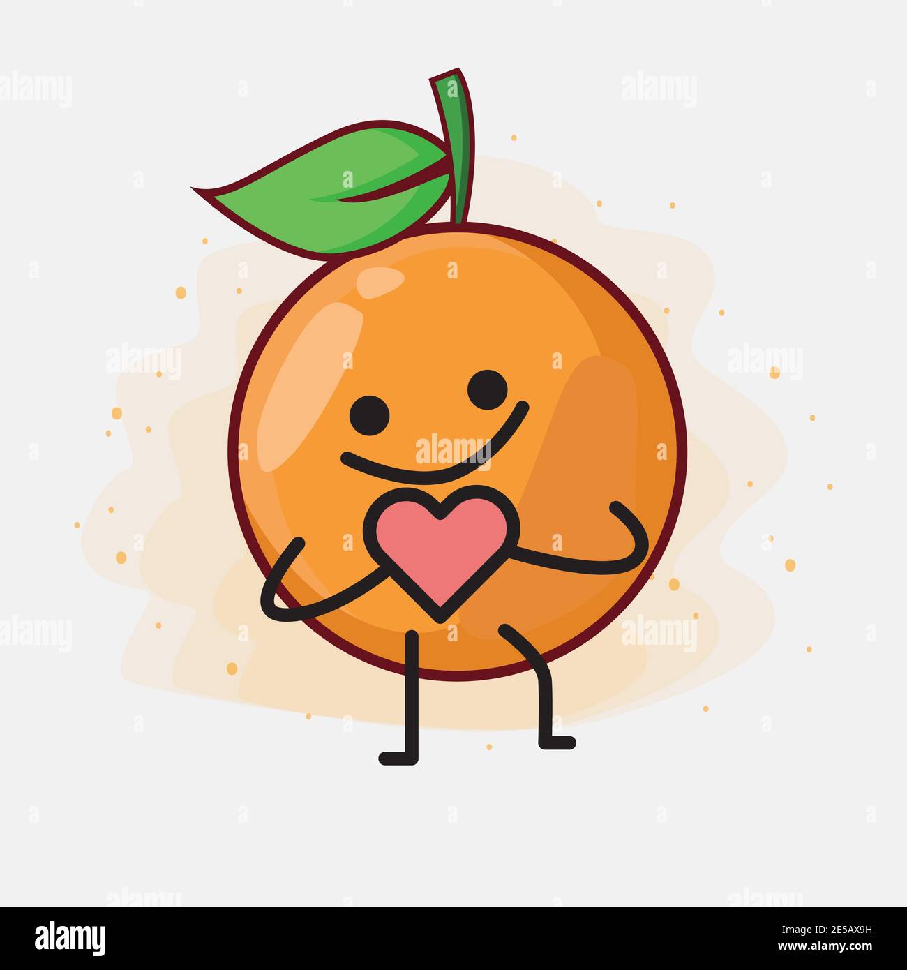 Un'illustrazione del carattere vettoriale del cartone animato arancione di  Clementine Immagine e Vettoriale - Alamy