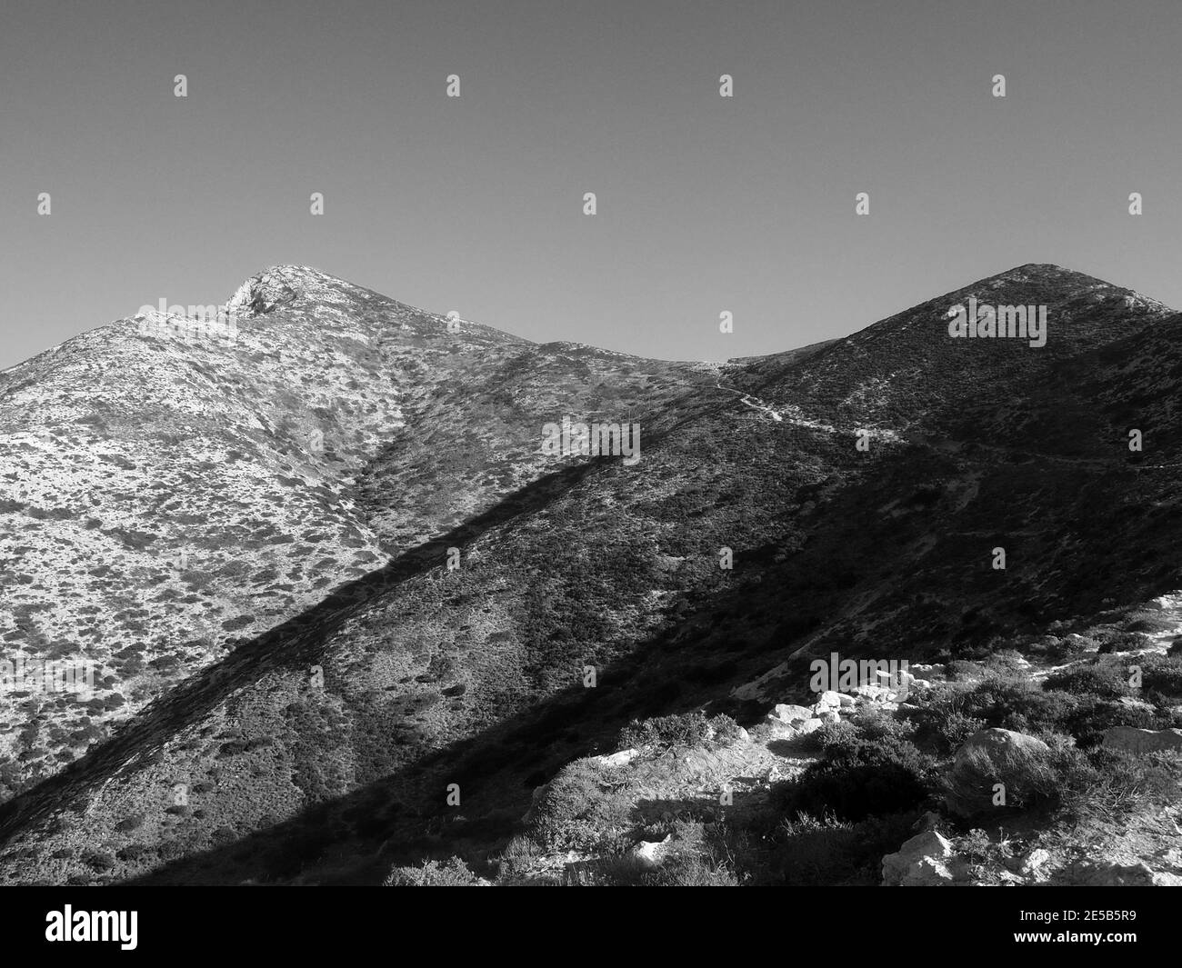 Aspetto astratto della natura montana, Cicladi, Dhonoussa, Grecia Foto Stock