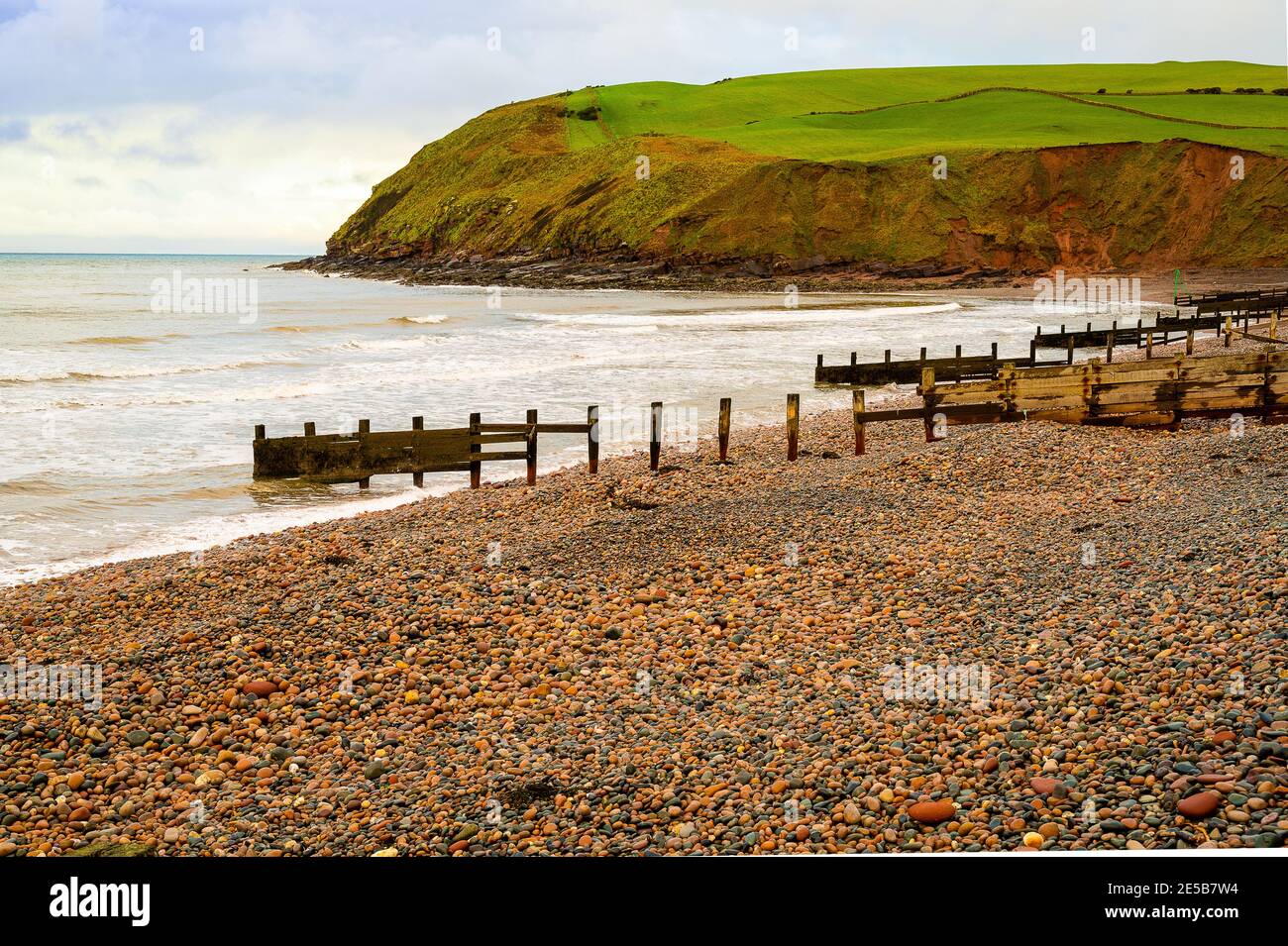 St Bees Cumbria in un giorno di overcast. Foto Stock