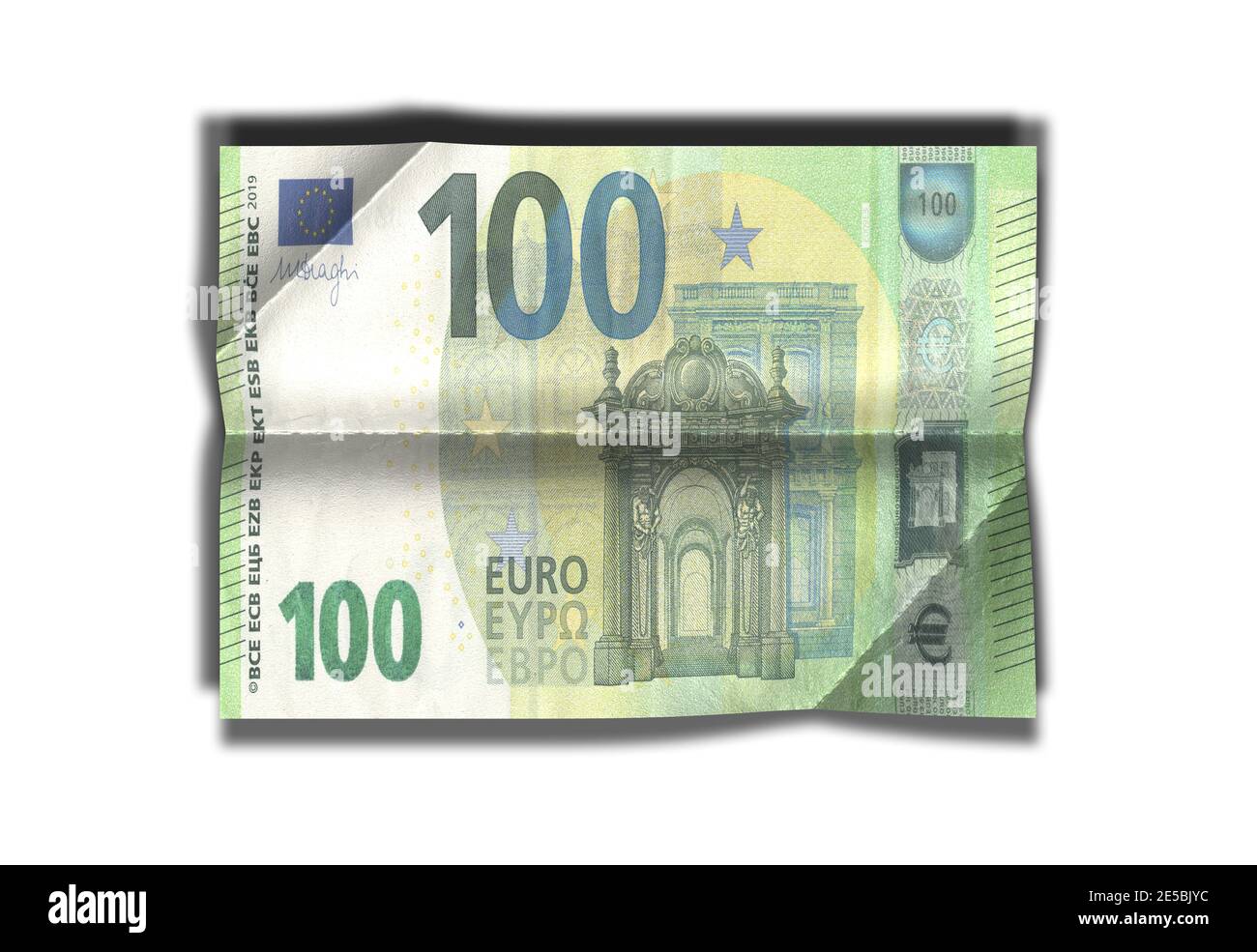 Fan della carta moneta, banconote da 100 euro. Gut out foto Europa, Germania, valuta dell'Unione europea, ritaglio, simbolo dell'euro Foto Stock