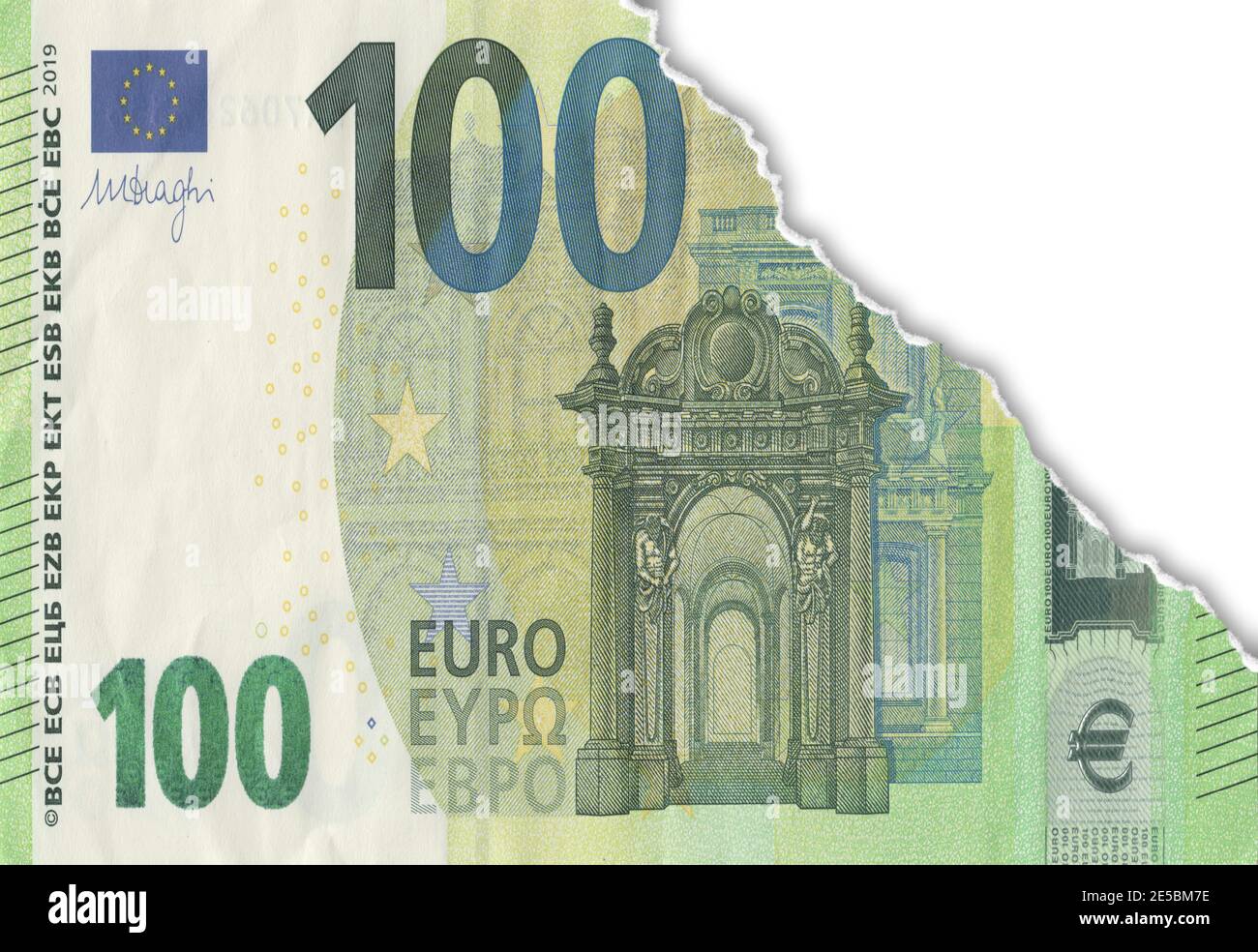 Fan della carta moneta, banconote da 100 euro. Gut out foto Europa, Germania, valuta dell'Unione europea, ritaglio, simbolo dell'euro Foto Stock