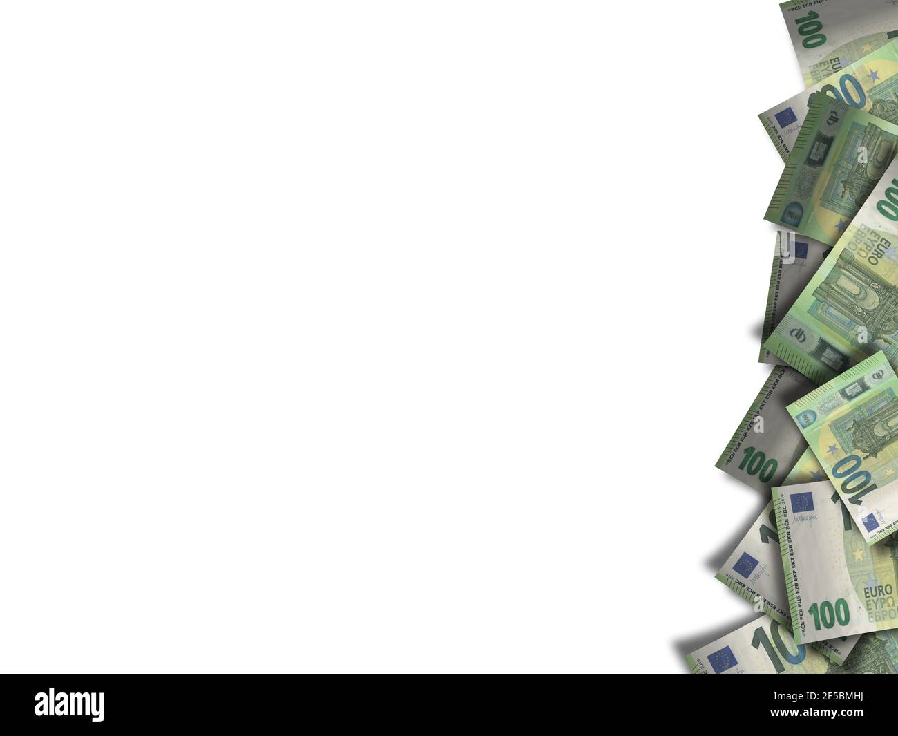 Fan della carta moneta, banconote da 100 euro. Gut out foto Europa, Germania, valuta dell'Unione europea, ritaglio, simbolo dell'euro Foto Stock