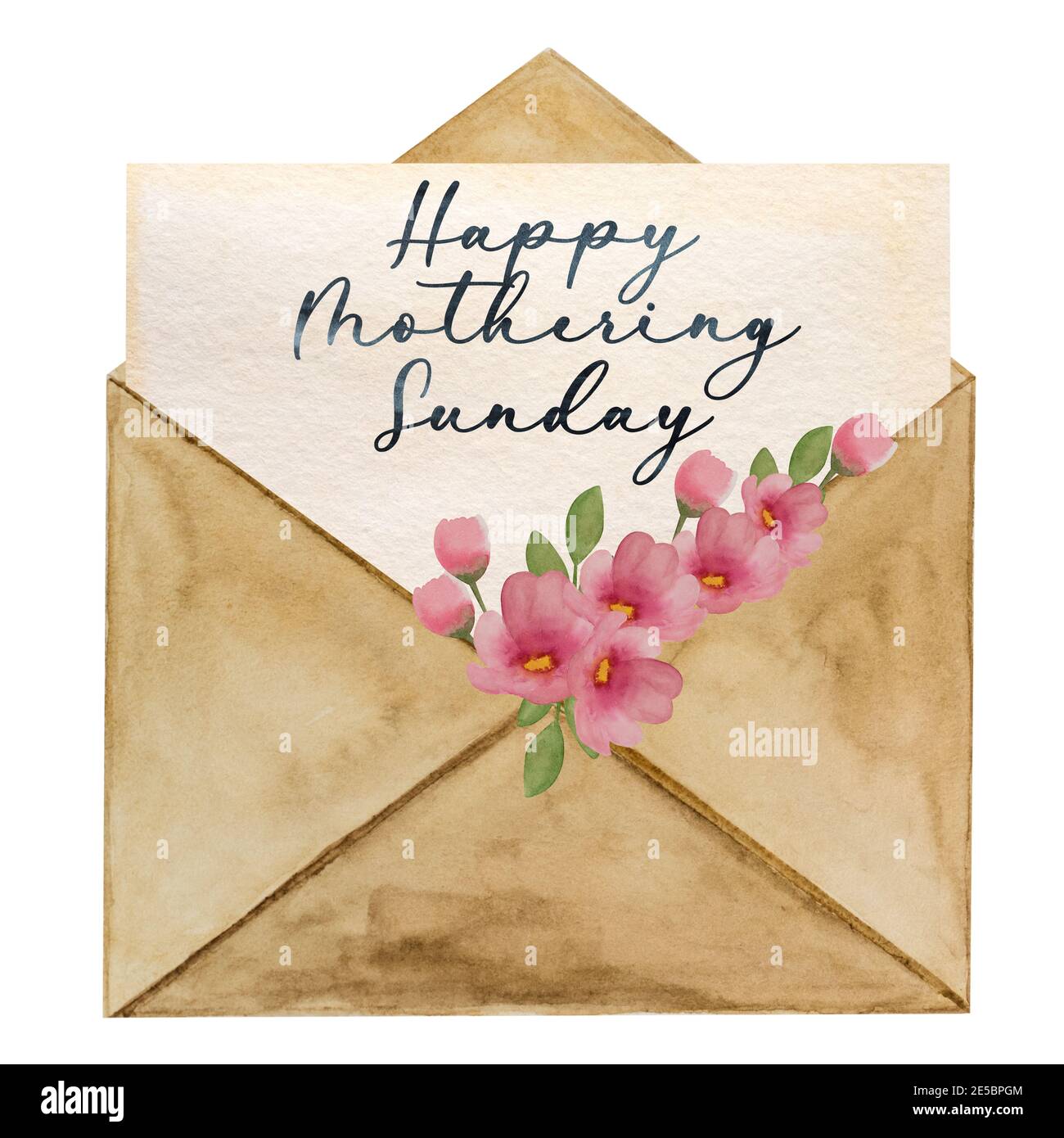 Splendido disegno acquerello di fiori luminosi. Primo piano Foto Stock