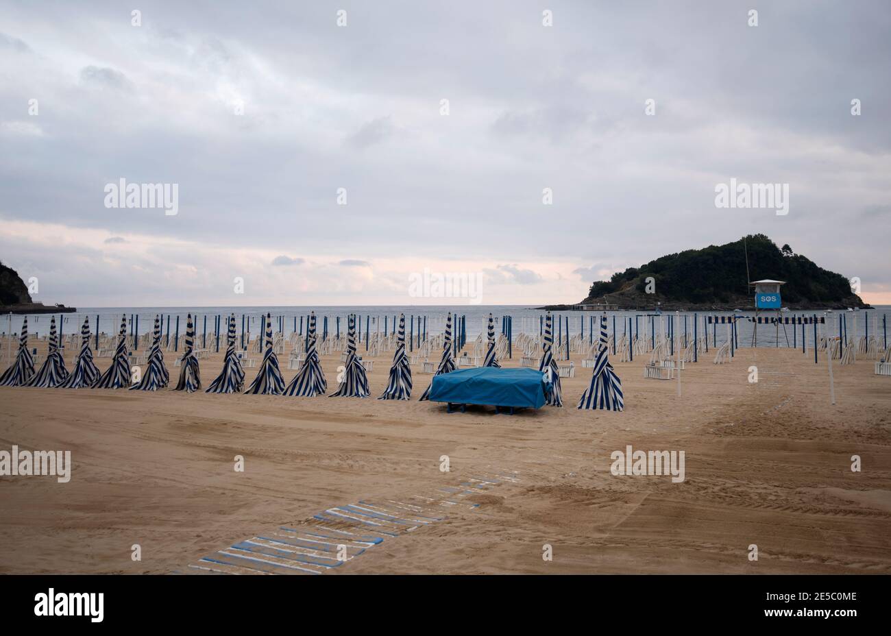 Spiaggia di Ondarreta, Spagna Foto Stock