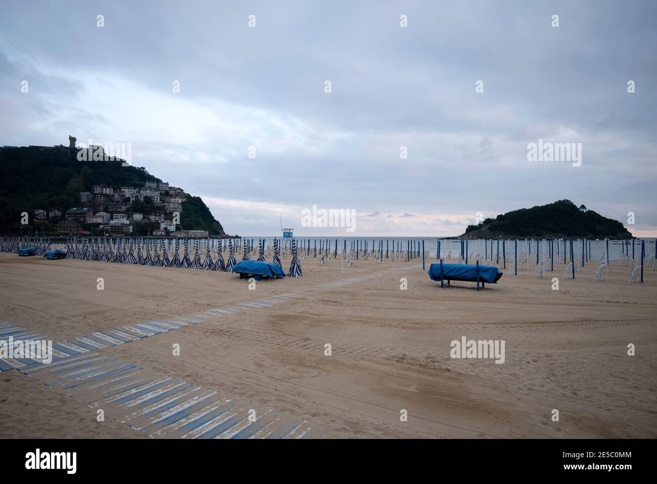 Spiaggia di Ondarreta, Spagna Foto Stock