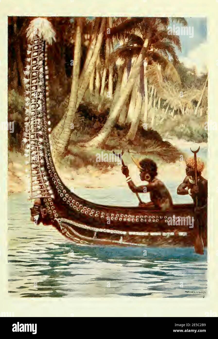 Norman Hardy pittura dai primi anni del 1900 Melanesia Foto Stock