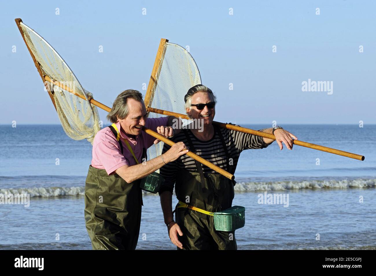 Laurent Boyer e Philippe Lavil durante il 15° Festival annuale di Epona a Cabourg, Francia, il 11 ottobre 2008. Foto di Mehdi Taamallah/ABACAPRESS.COM Foto Stock