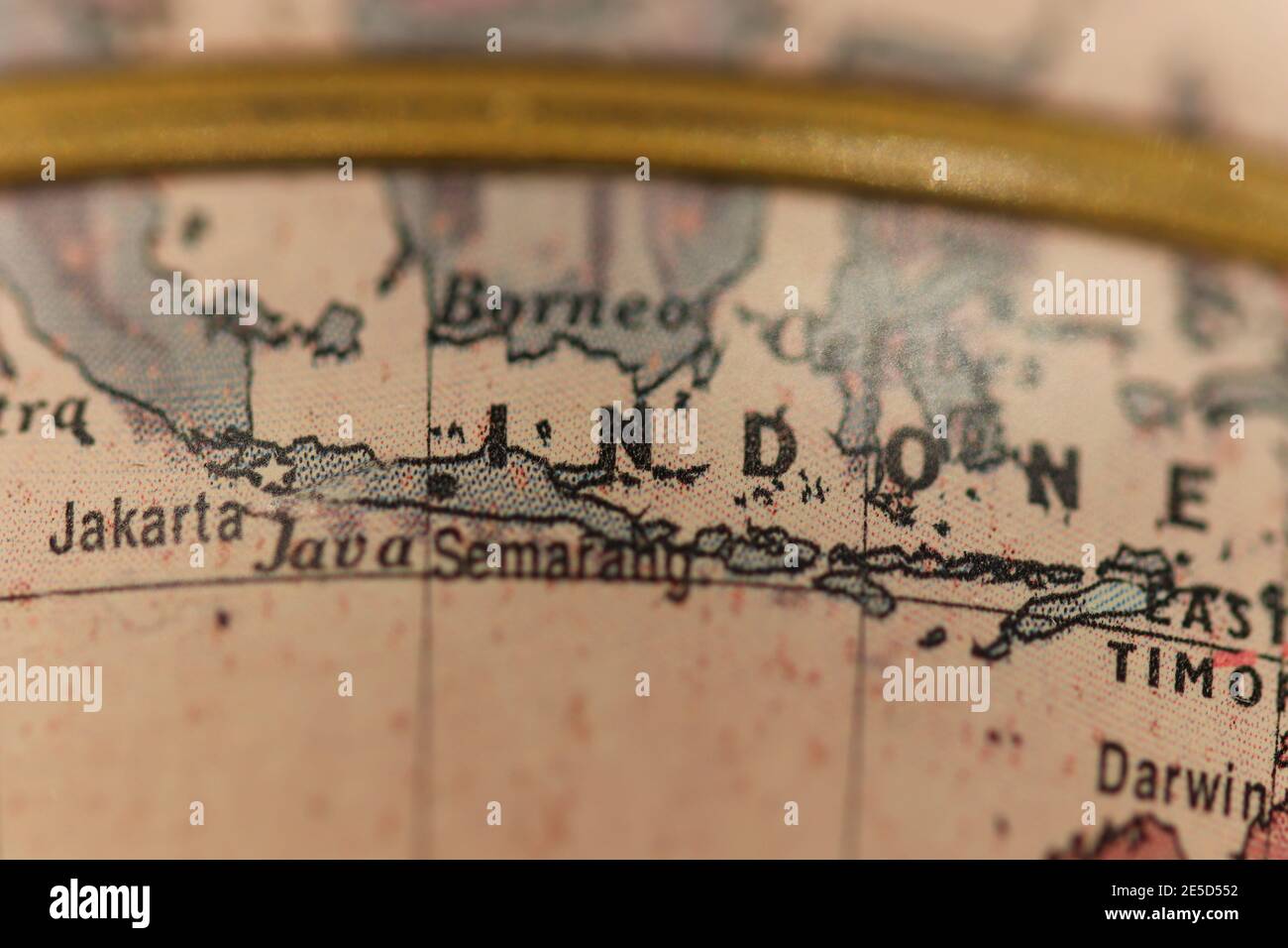 Vista macro di un atlante Foto Stock