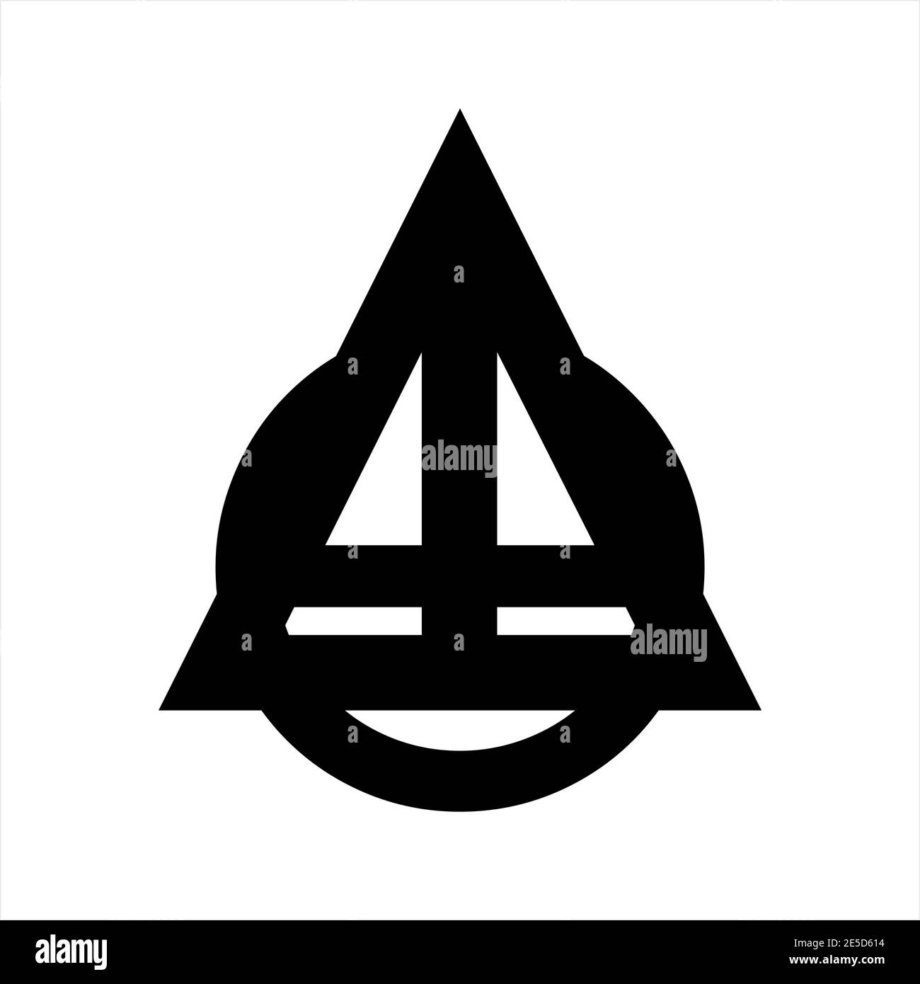 Line art ATO, OTA, TAO iniziali geometriche logo aziendale Illustrazione Vettoriale