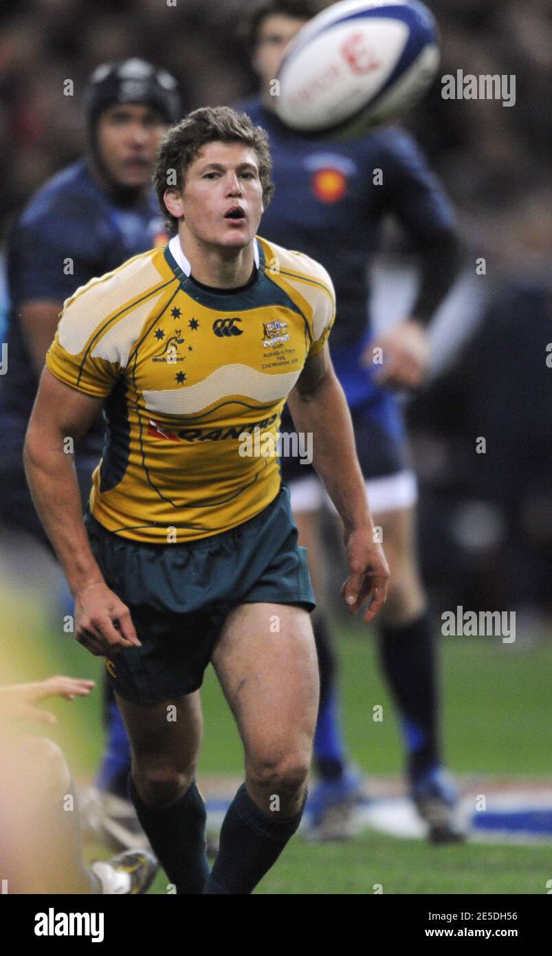 Luke Burgess (Australia) in Australia durante la amichevole partita di rugby  internazionale, Francia contro Australia allo Stade de France a Saint-Denis  vicino a Parigi, Francia il 22 novembre 2008. L'Australia ha vinto