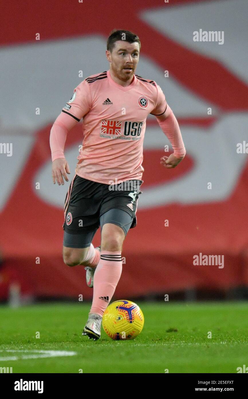 Manchester, Regno Unito, 27 gennaio 2021. John Fleck di Sheffield United. Credit Anthony Devlin/Alamy Live News Foto Stock