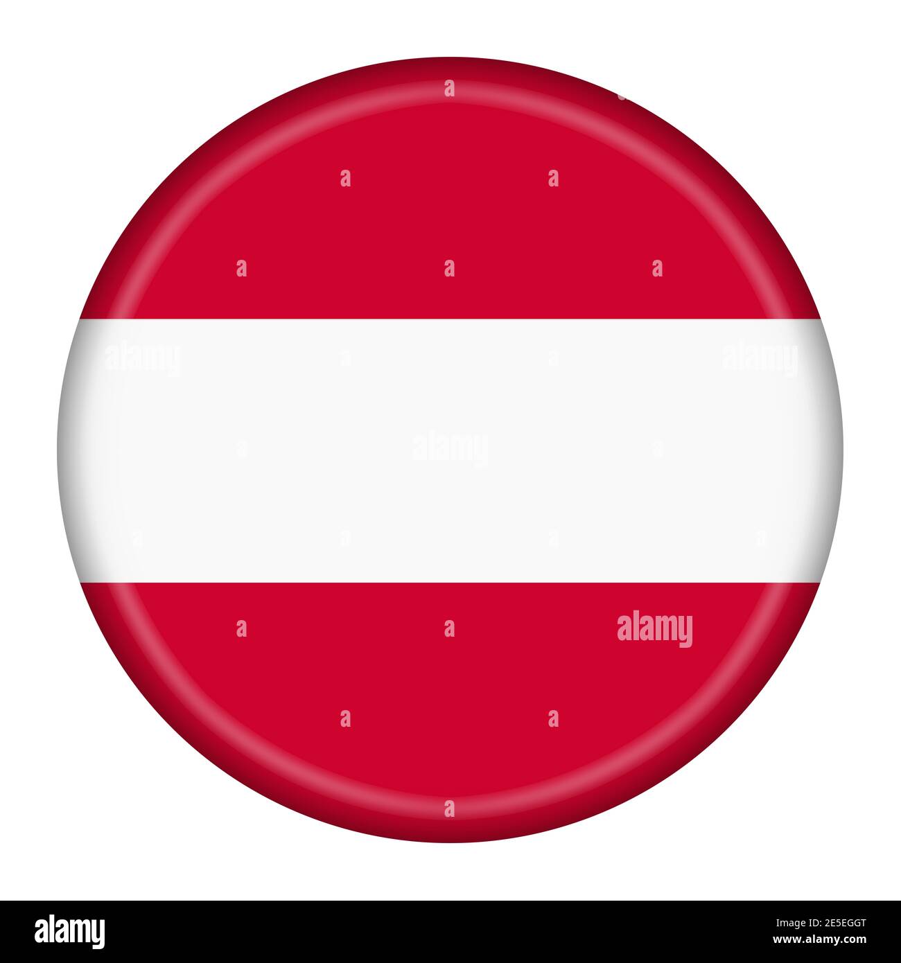 Austria pulsante isolato su bianco con tracciato di ritaglio illustrazione 3d Foto Stock