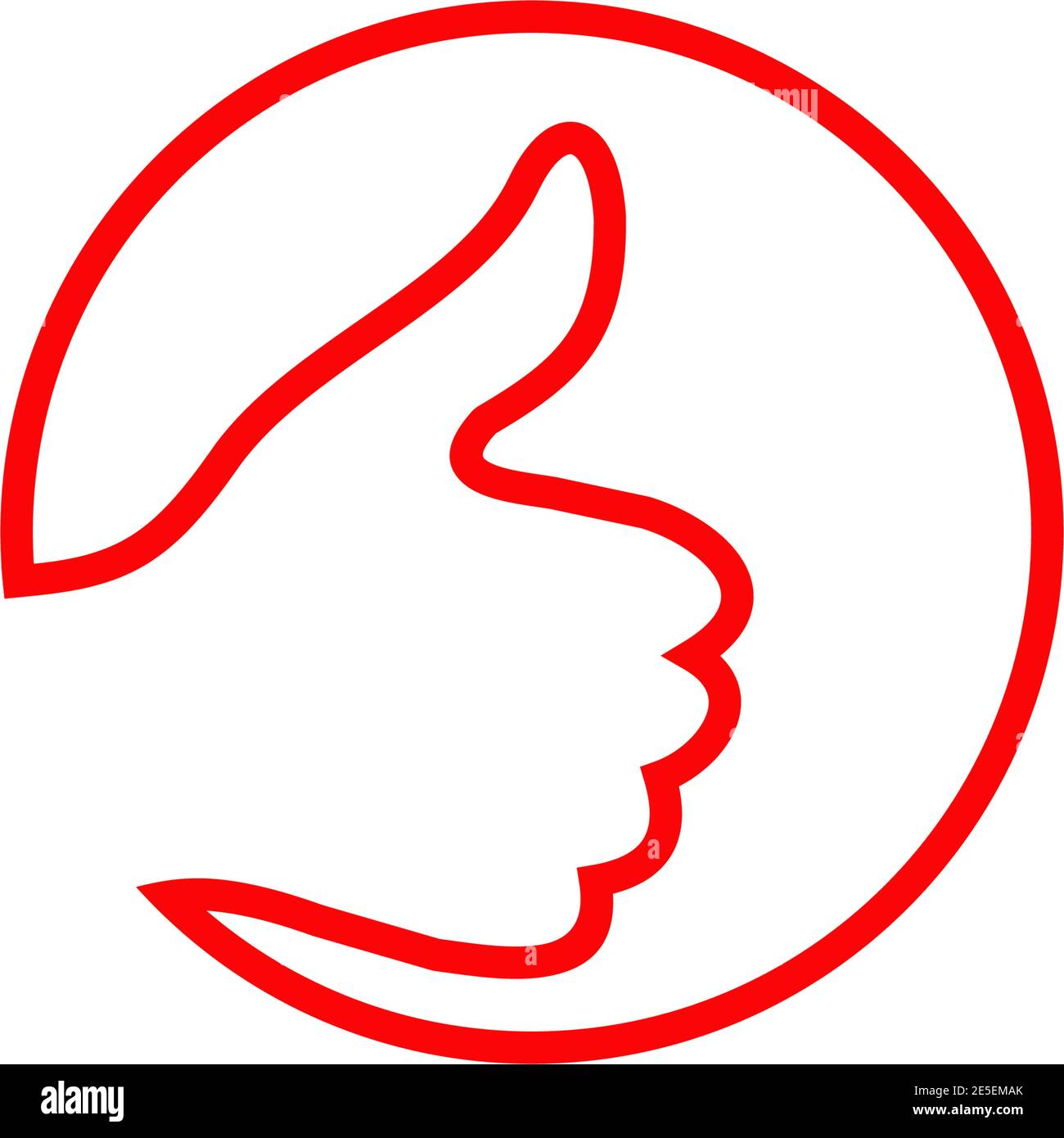 logo di buona tariffa con il pollice mano su modello vettoriale di disegno Illustrazione Vettoriale