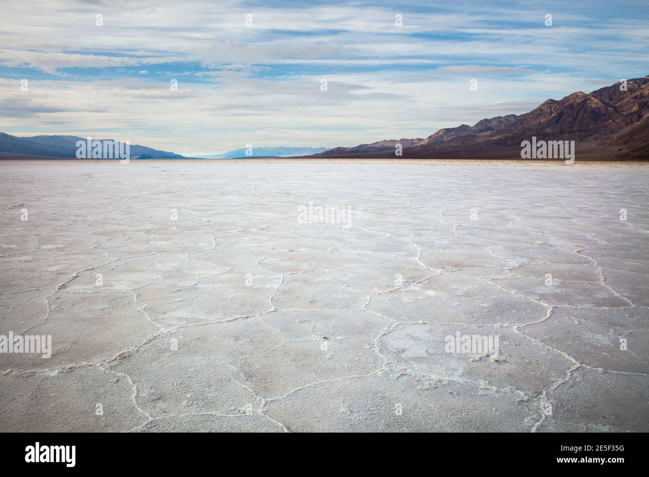 Modelli di poligono, bacino Badwater, Parco Nazionale della Valle della Morte, California Foto Stock