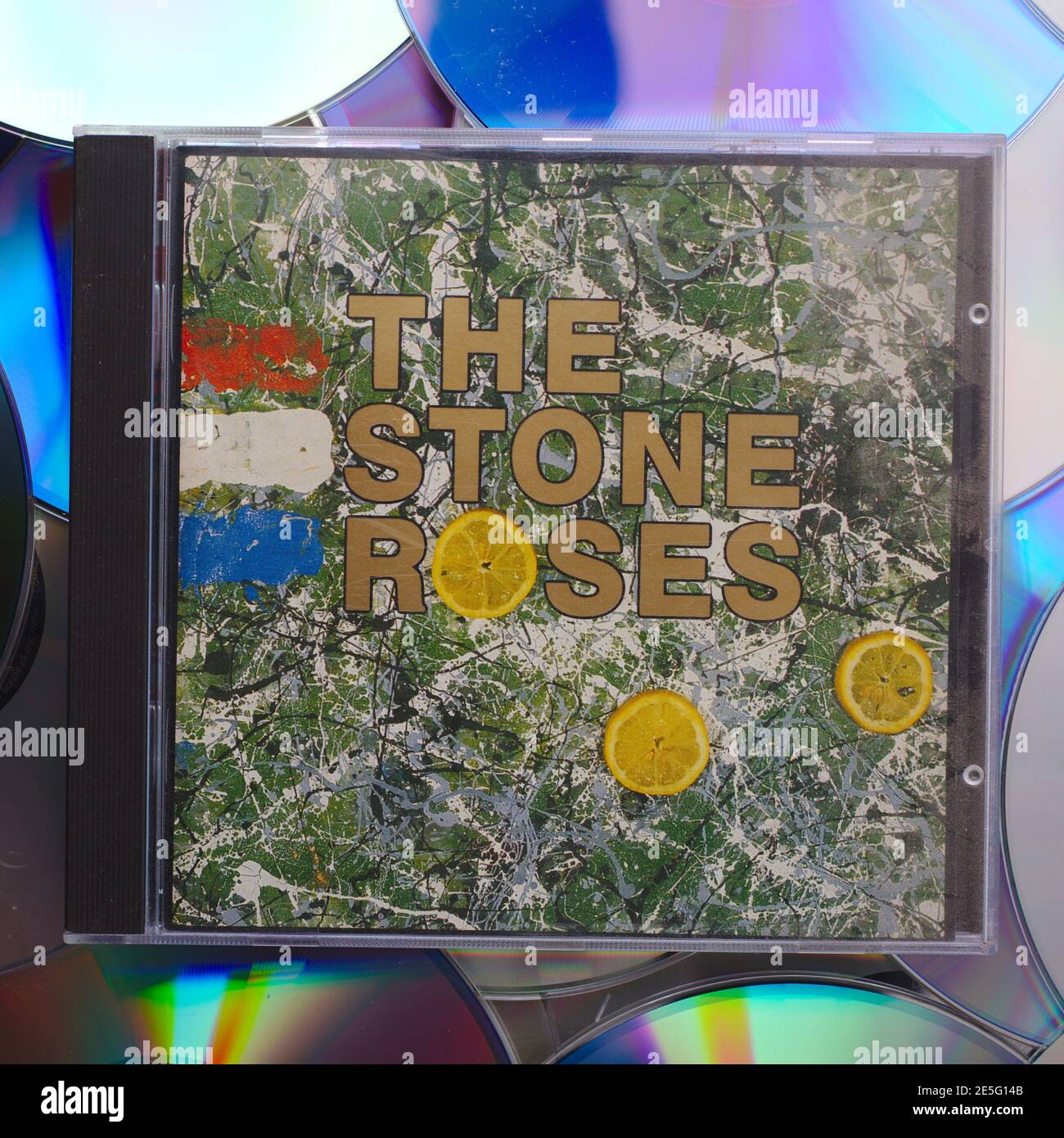 Una copia della Stone Roses si intitola debutto Album su CD Foto Stock