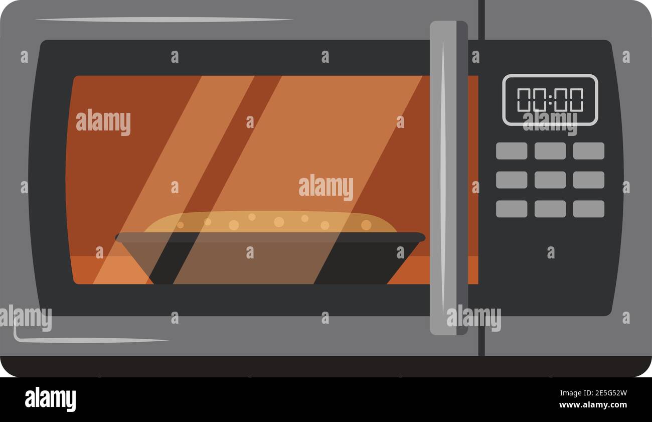 Microonde forno elettrodomestici da cucina icona Illustrazione Vettoriale