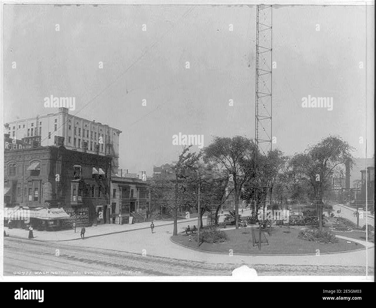Michigan. Detroit - Washington Boulevard (metà di sinistra del panorama) Foto Stock