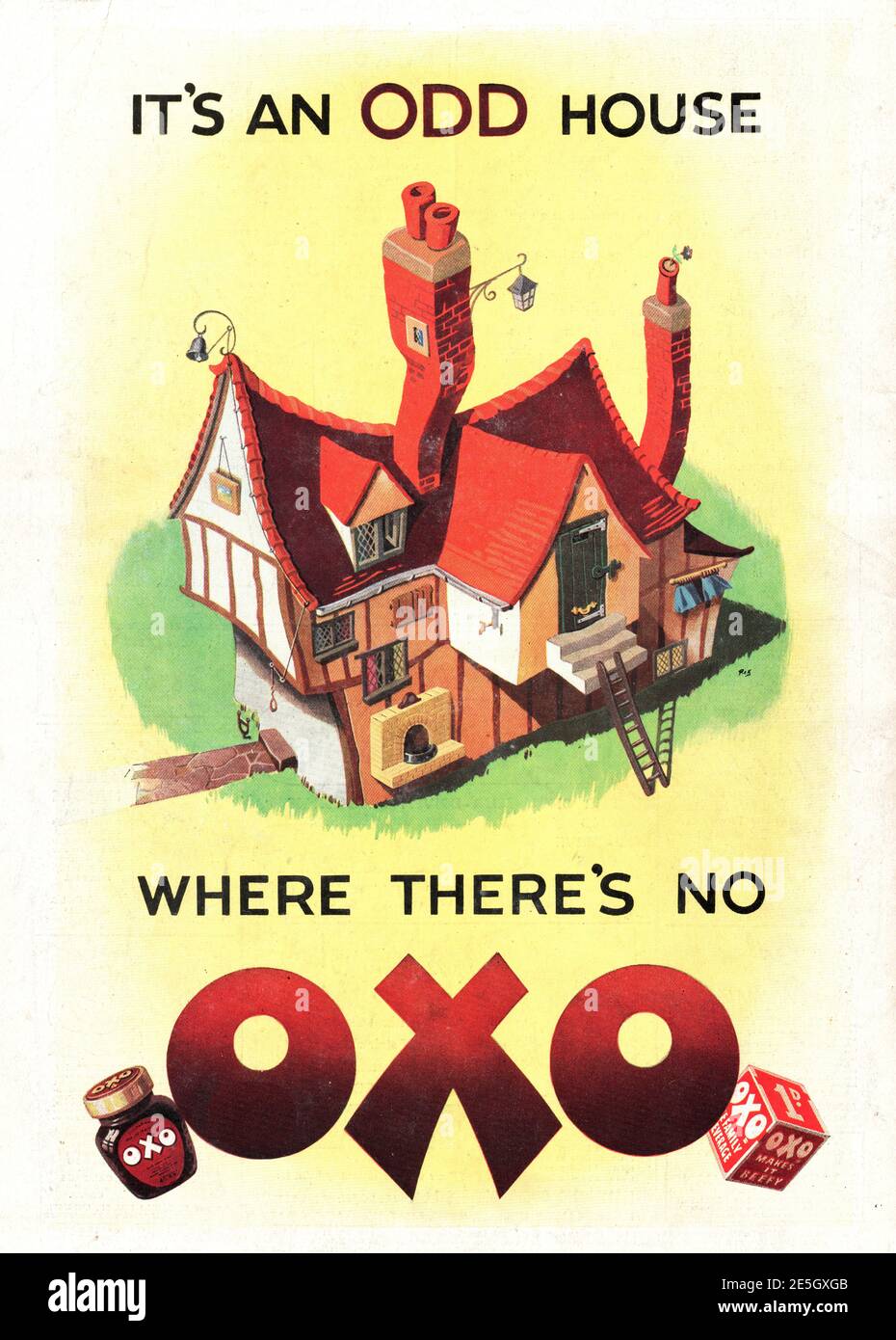 1950 UK Magazine Advertt OXO Foto Stock