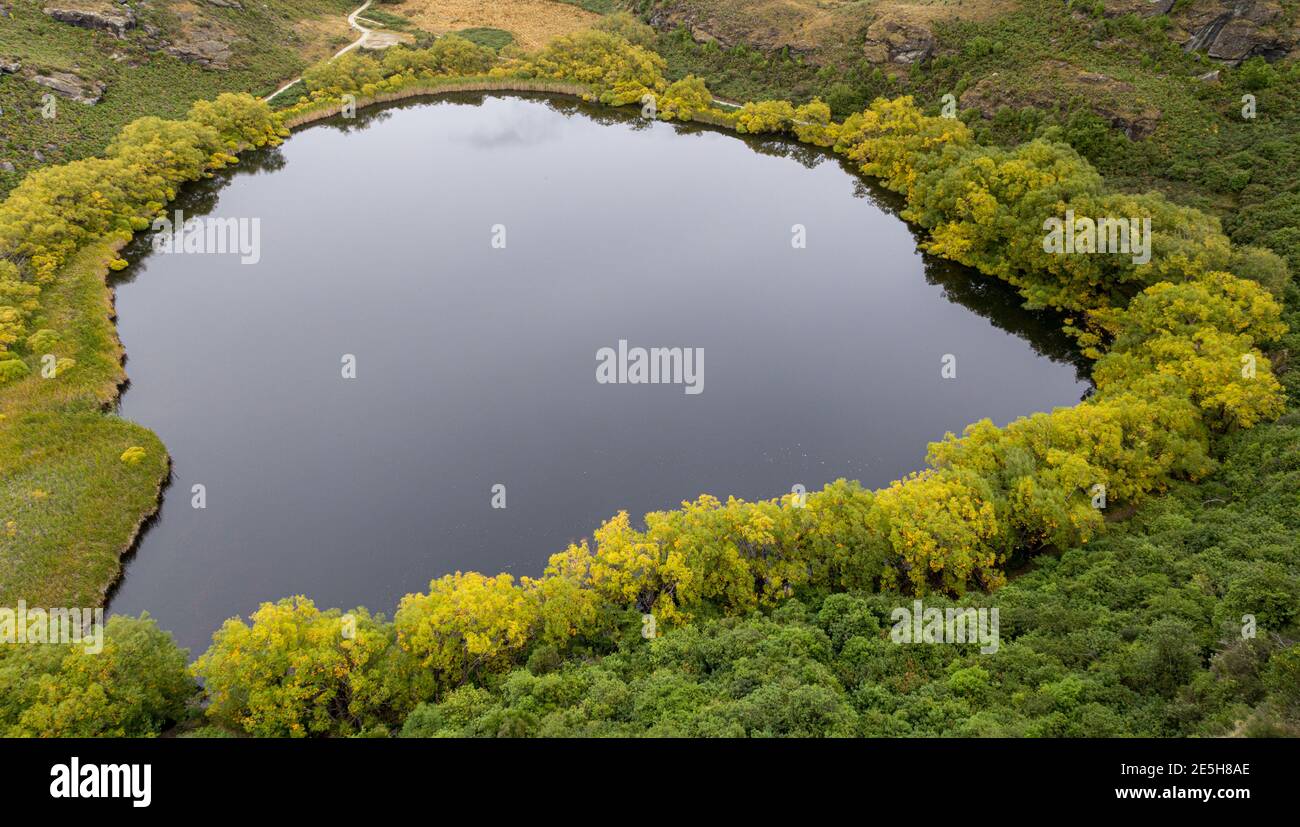Lago Diamond nel Mt aspiranti National Park vicino a Wanaka, Nuova Zelanda Foto Stock