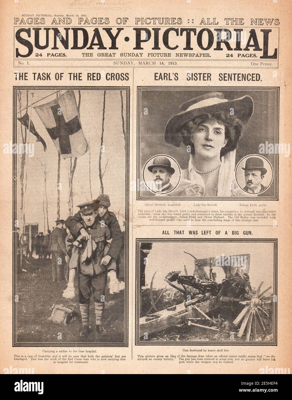 1915 Domenica illustrazione n° 1 numero Foto Stock