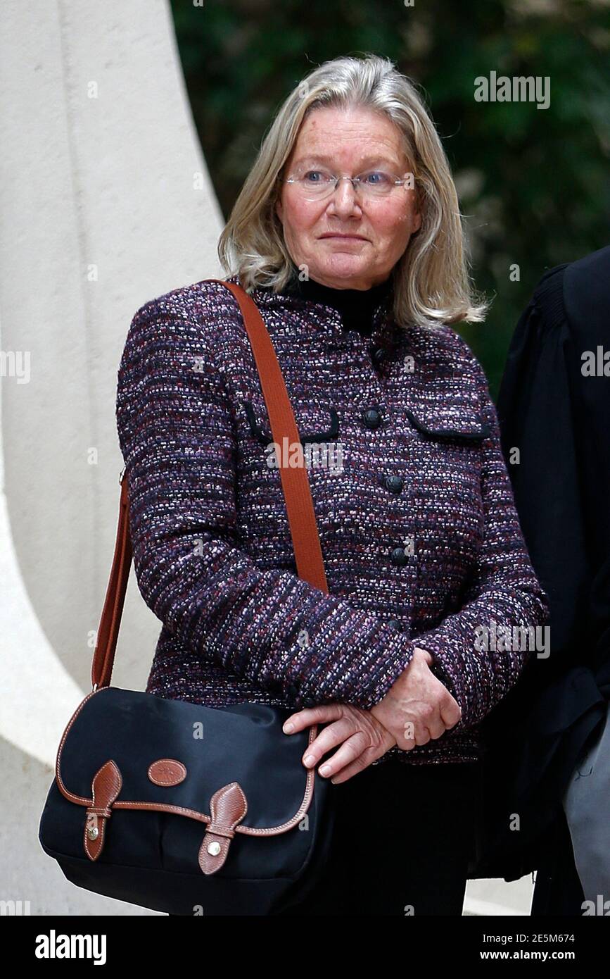 Daniele Gonnin, madre di Kalinka Bamberski, è visto durante il processo del  medico tedesco Dieter Krombach presso la Corte d'appello di Creteil 27  novembre 2012. Krombach, che è in procreazione per l'assassinio
