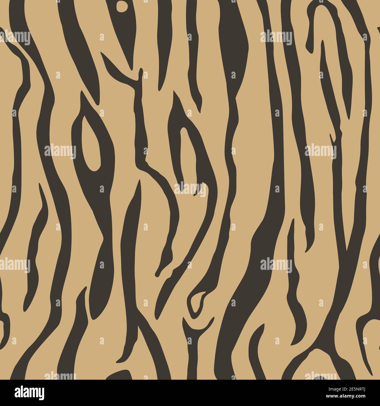 Modello Tiger ripetitivo senza interruzioni. Perfetto per i tipi di stampa di abbigliamento, sfondi, sfondo, ecc. Illustrazione Vettoriale
