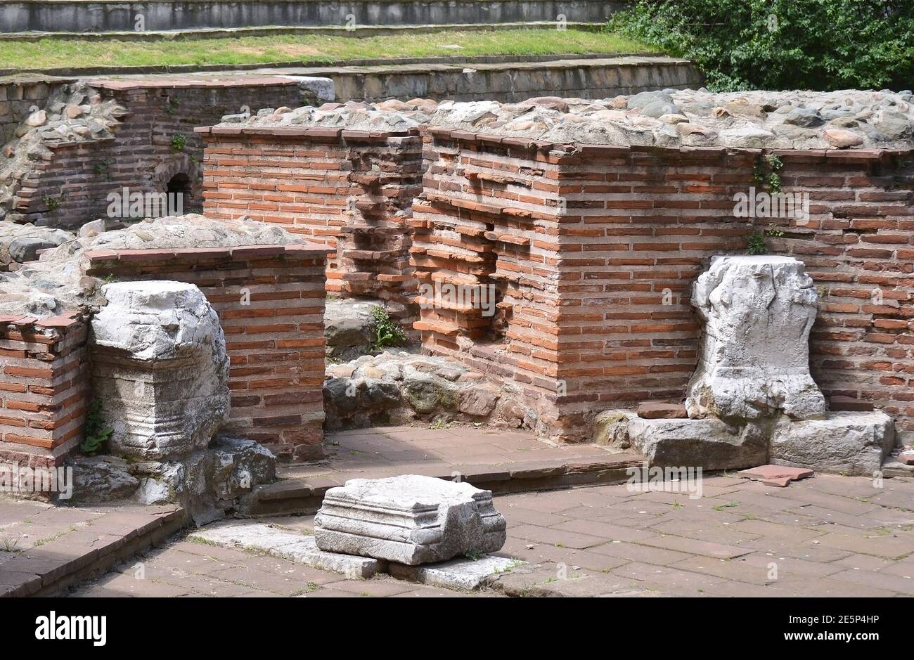 Rovine della chiesa di San Giorgio a Sofia, Bulgaria Foto Stock