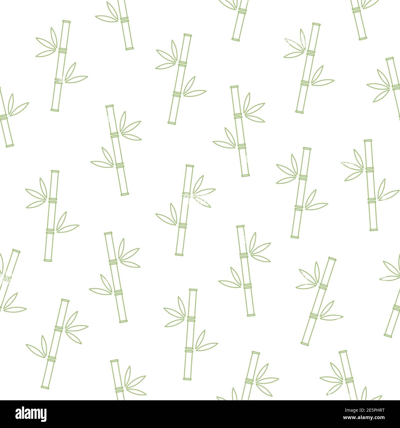 Modello senza giunture di bambù verde. Cina alberi con foglie illustrazione vettoriale. Illustrazione Vettoriale