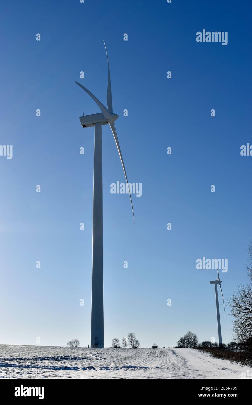 Turbine eoliche Vesta v90 da 2 mw Foto Stock