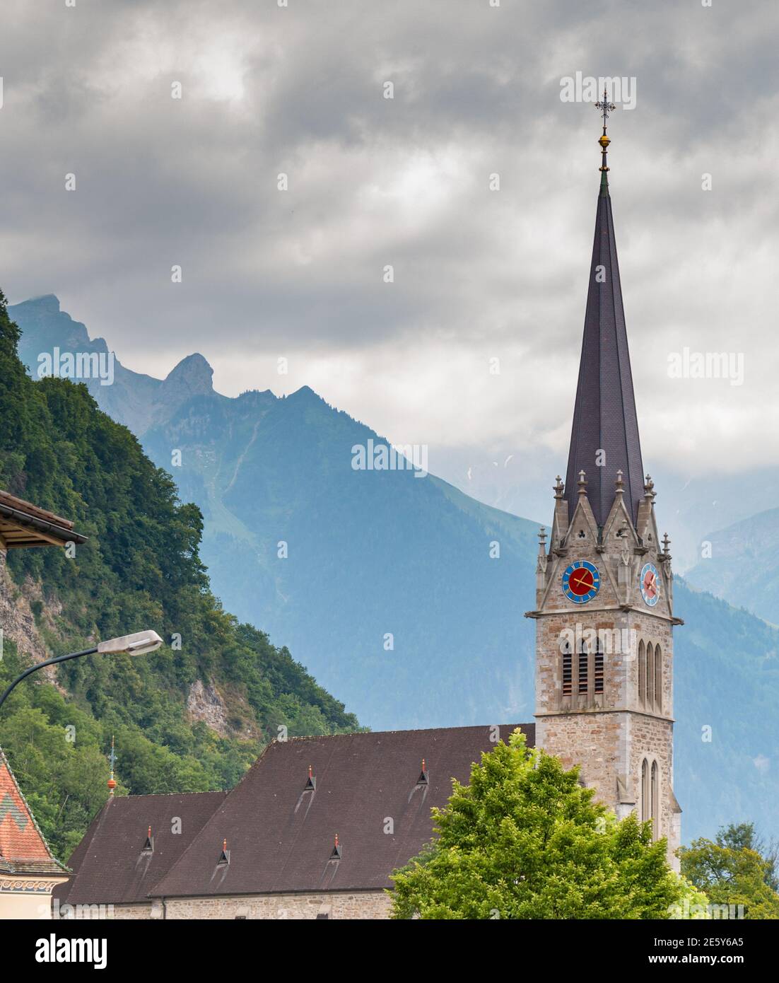 Una foto della Cattedrale di San Florin, a Vaduz. Foto Stock