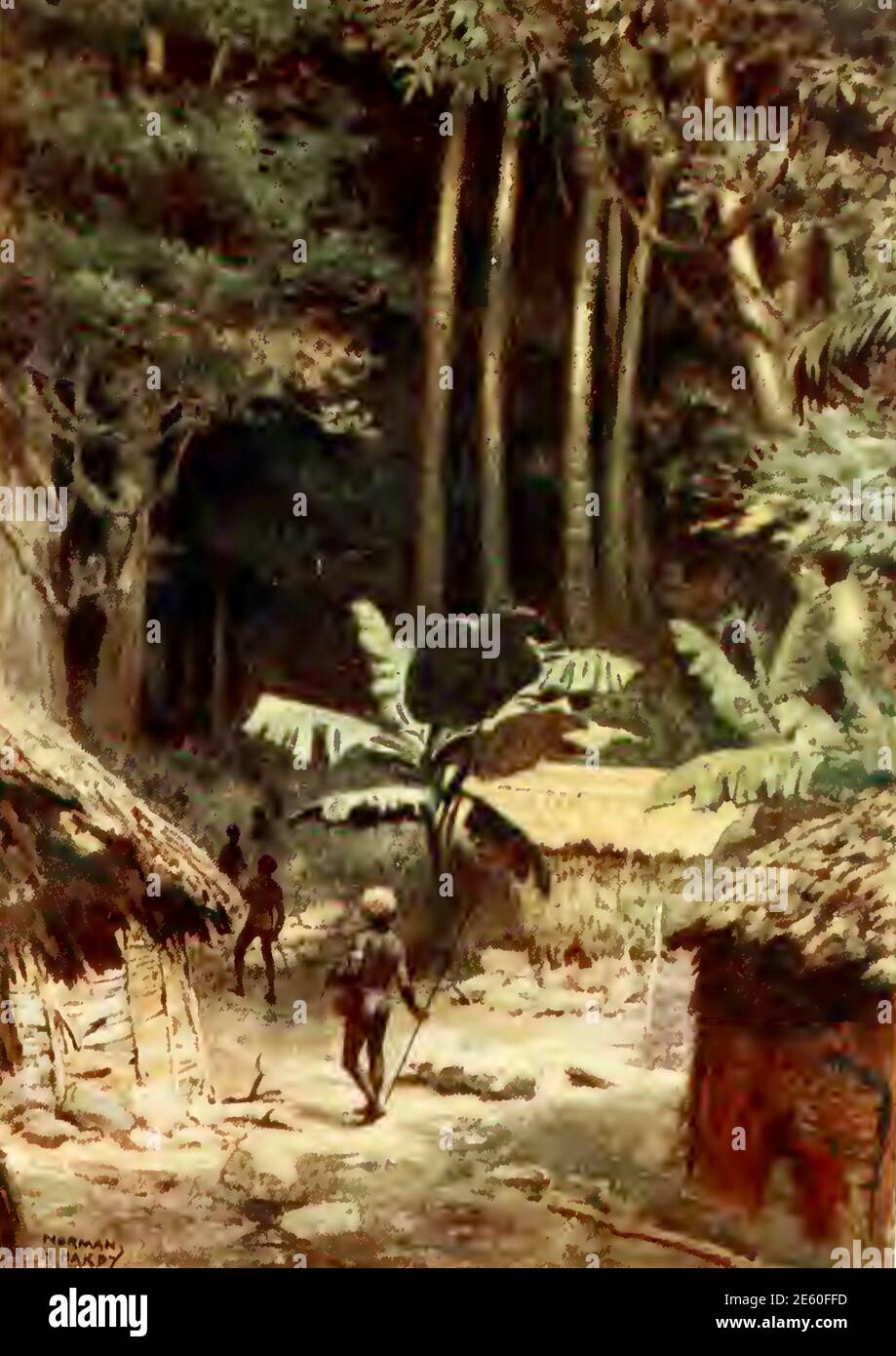 Norman Hardy pittura dai primi anni del 1900 Melanesia Foto Stock