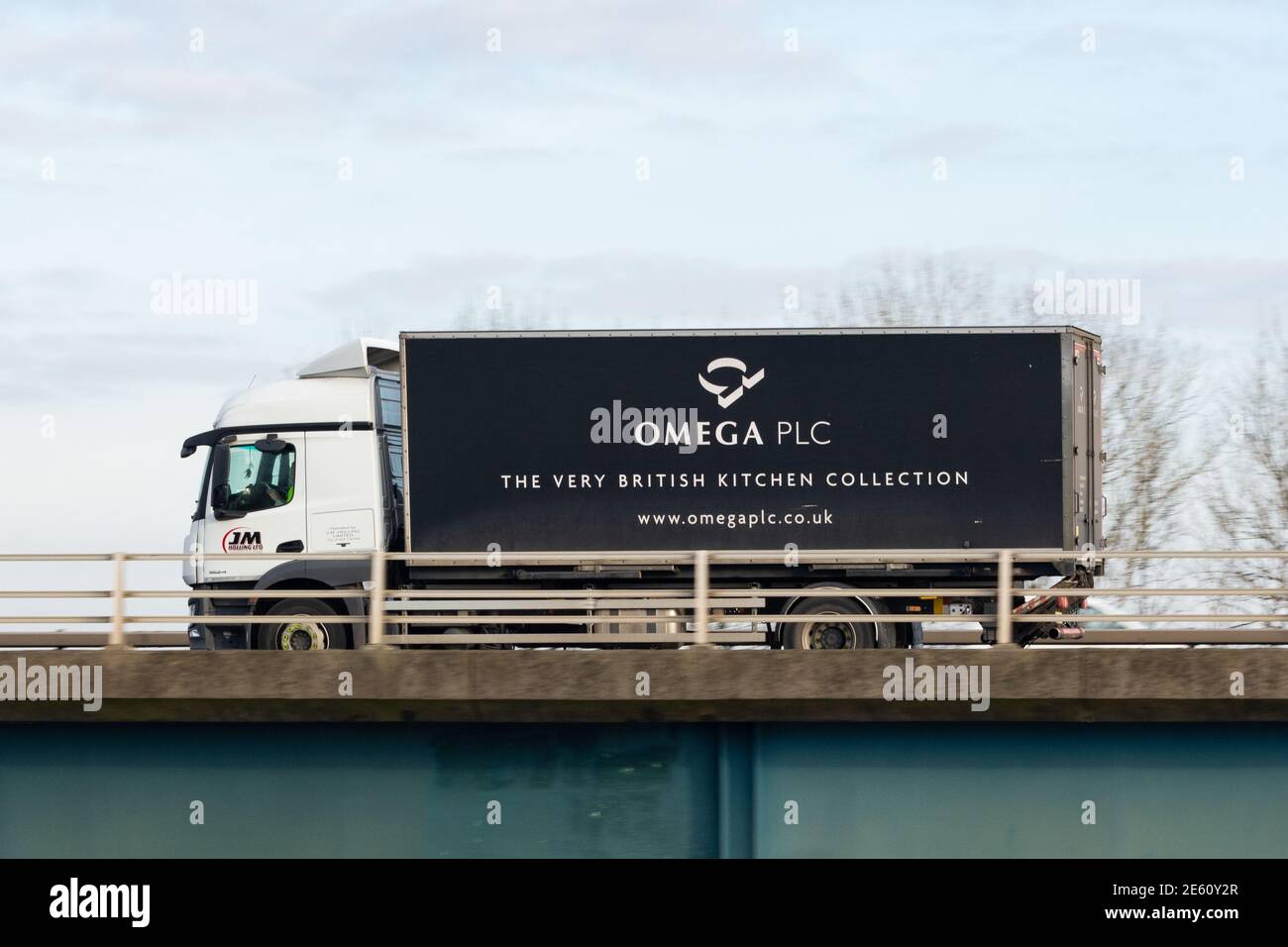 Omega PLC produttori di cucina consegna camion - Scozia, Regno Unito Foto Stock