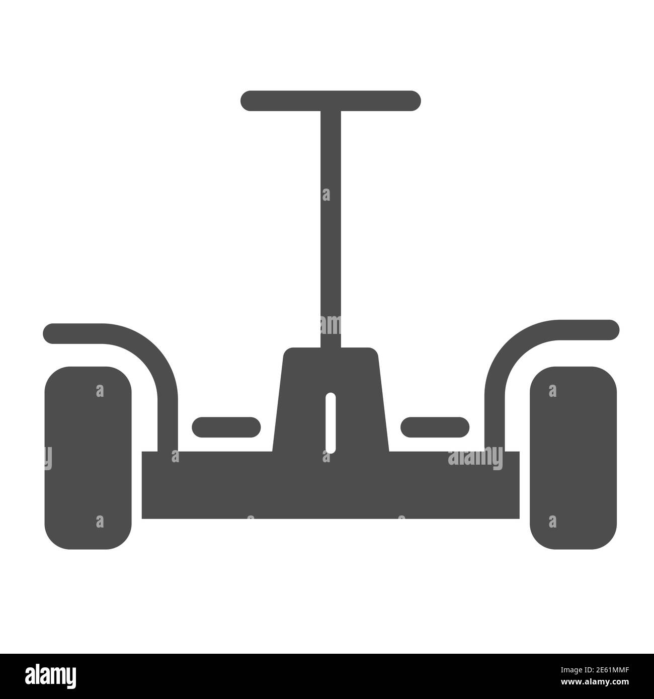 Icona di Hoverboard solido, simbolo di trasporto innovazione, simbolo di vettore scooter auto-equilibrante su sfondo bianco, icona Gyrosoother in stile glifo mobile Illustrazione Vettoriale