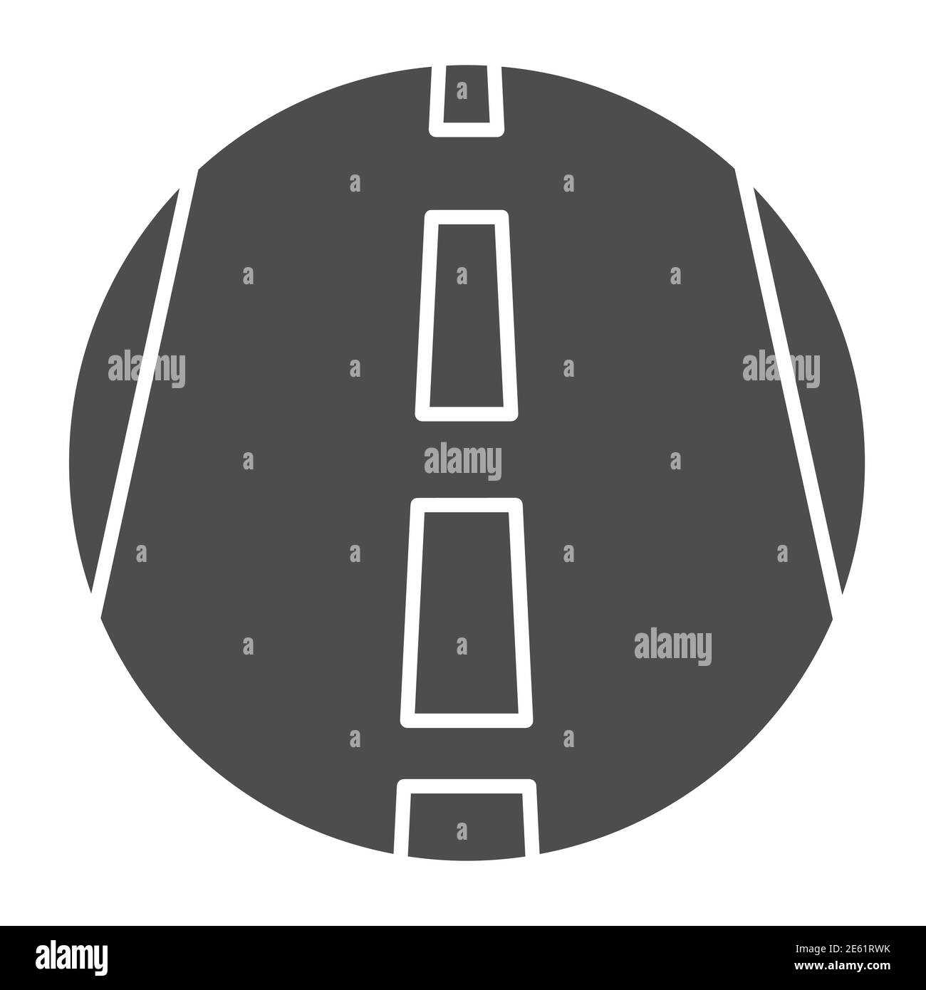 Icona di un solido autostradale, simbolo del trasporto, simbolo di un vettore stradale su sfondo bianco, icona della superstrada in stile glifo per il concetto mobile e il web Illustrazione Vettoriale