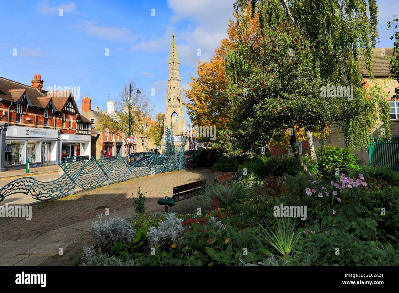 L'Handley monumento, Sleaford città mercato, Lincolnshire, England, Regno Unito Foto Stock