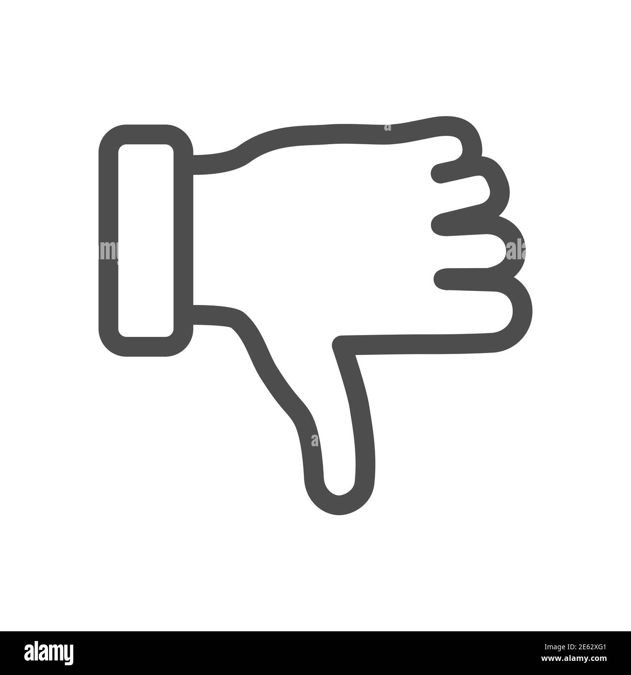 L'icona della linea dei gesti non è simile, il concetto dei gesti, il segno delle dita delle dita delle dita delle dita delle dita delle dita sullo sfondo bianco, a differenza dell'icona dei gesti nello stile di contorno per il concetto mobile e. Illustrazione Vettoriale