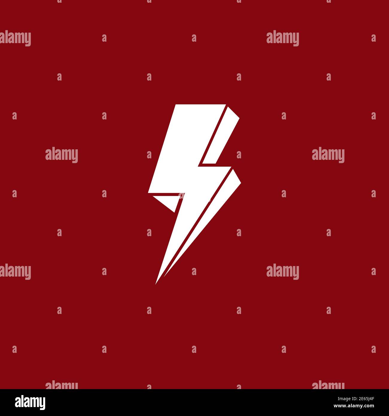Modello vettoriale di disegno del logo dell'icona del fulmine Illustrazione Vettoriale