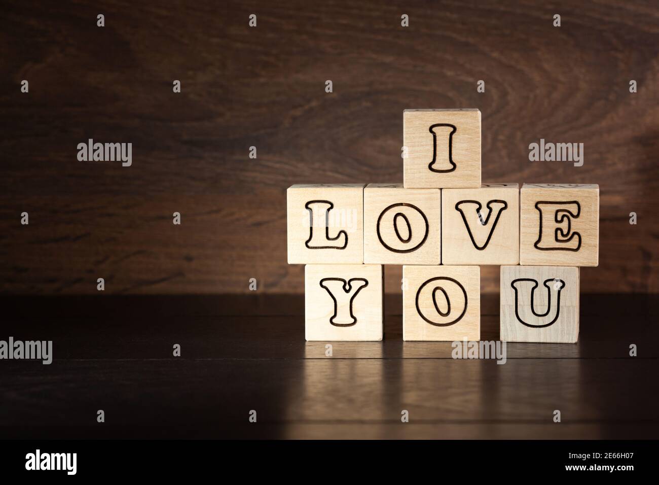 Cartolina dicendo ti amo Foto Stock