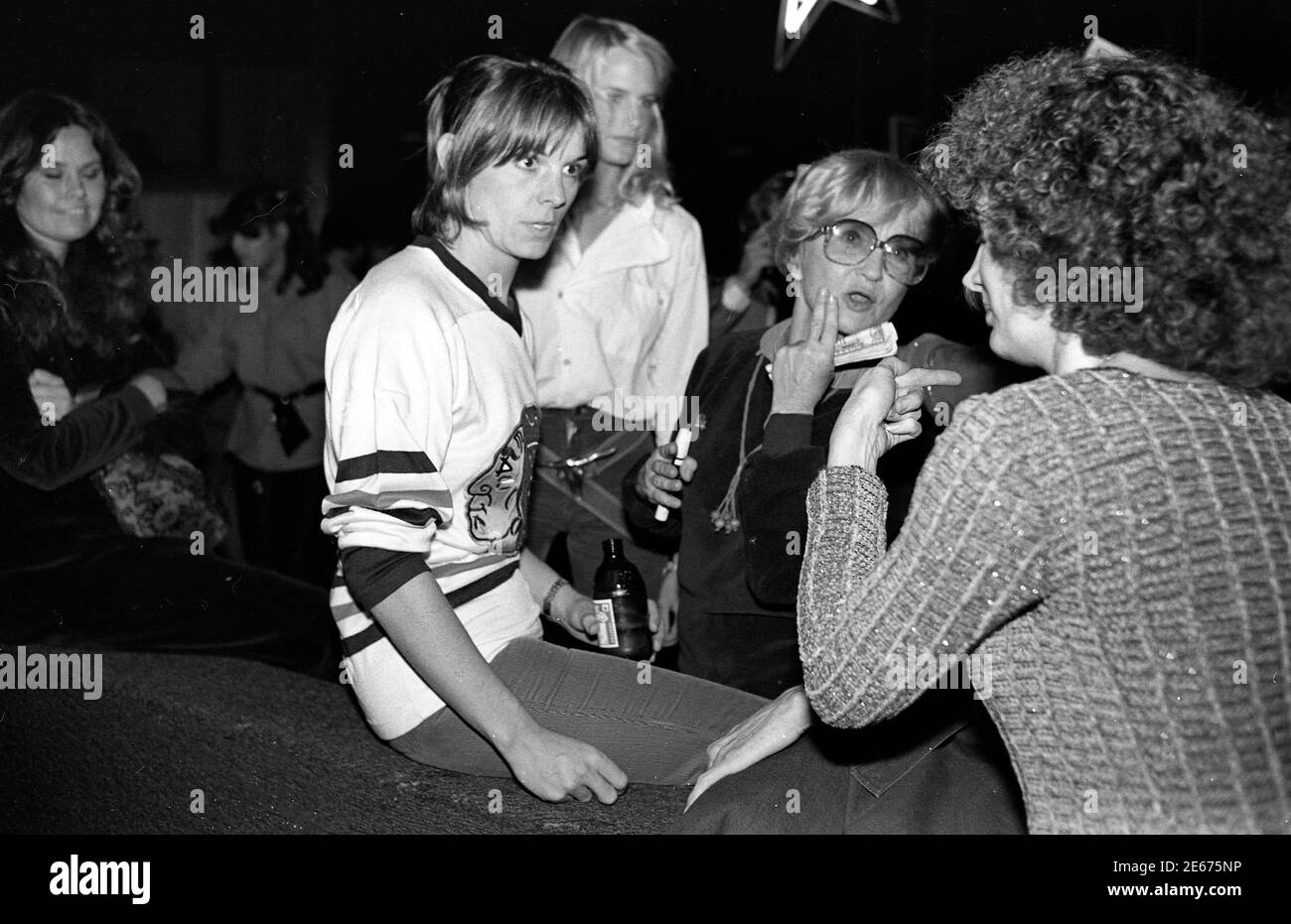 Susan St. James at Flippers Roller Rink per eventi a sostegno di era, Los Angeles, ottobre. 29, 1978 Foto Stock