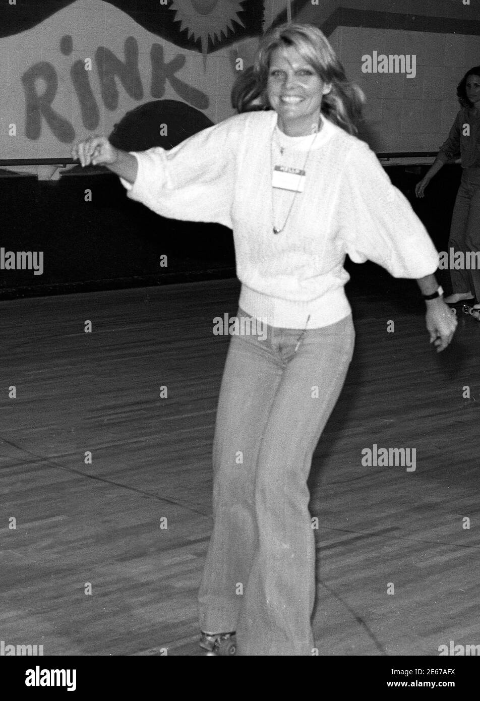 Cathy Lee Crosby all'evento Flippers era, 1978 Foto Stock