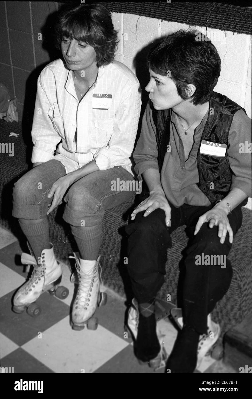 Penny Marshall e Cindy Williams a flippers, 1978 Foto Stock