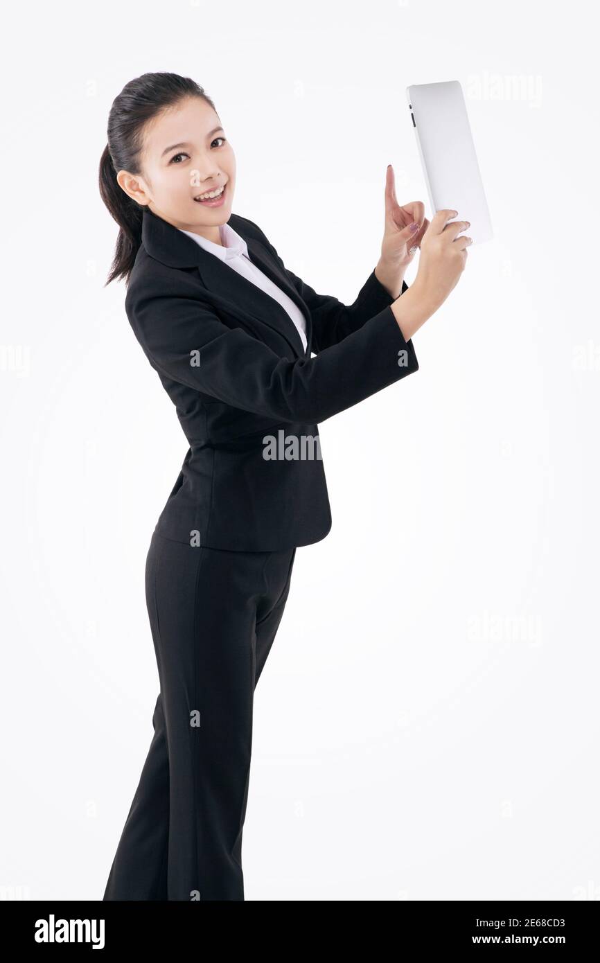 Oriental moda donna d'affari e IPAD foto di alta qualità Foto Stock