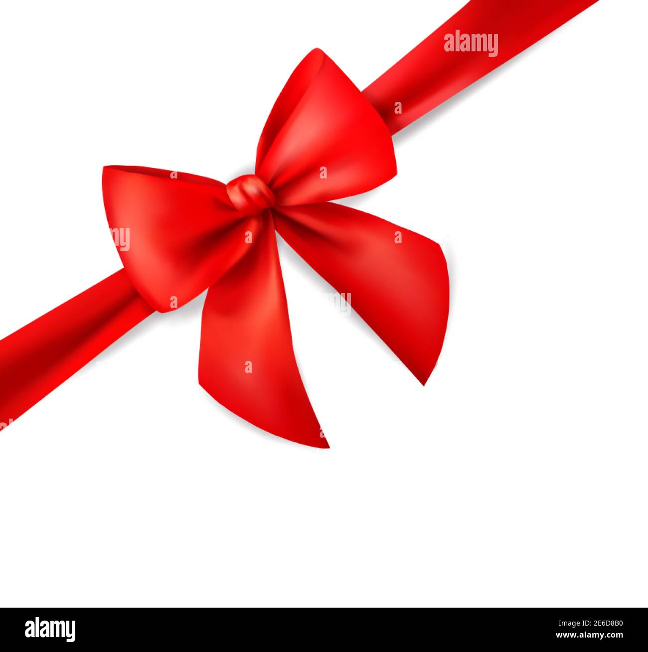 Nastro rosso per cartoncino su sfondo bianco. Natale presente. Decorazione  per le vacanze. Illustrazione vettoriale 3d realistica Immagine e  Vettoriale - Alamy