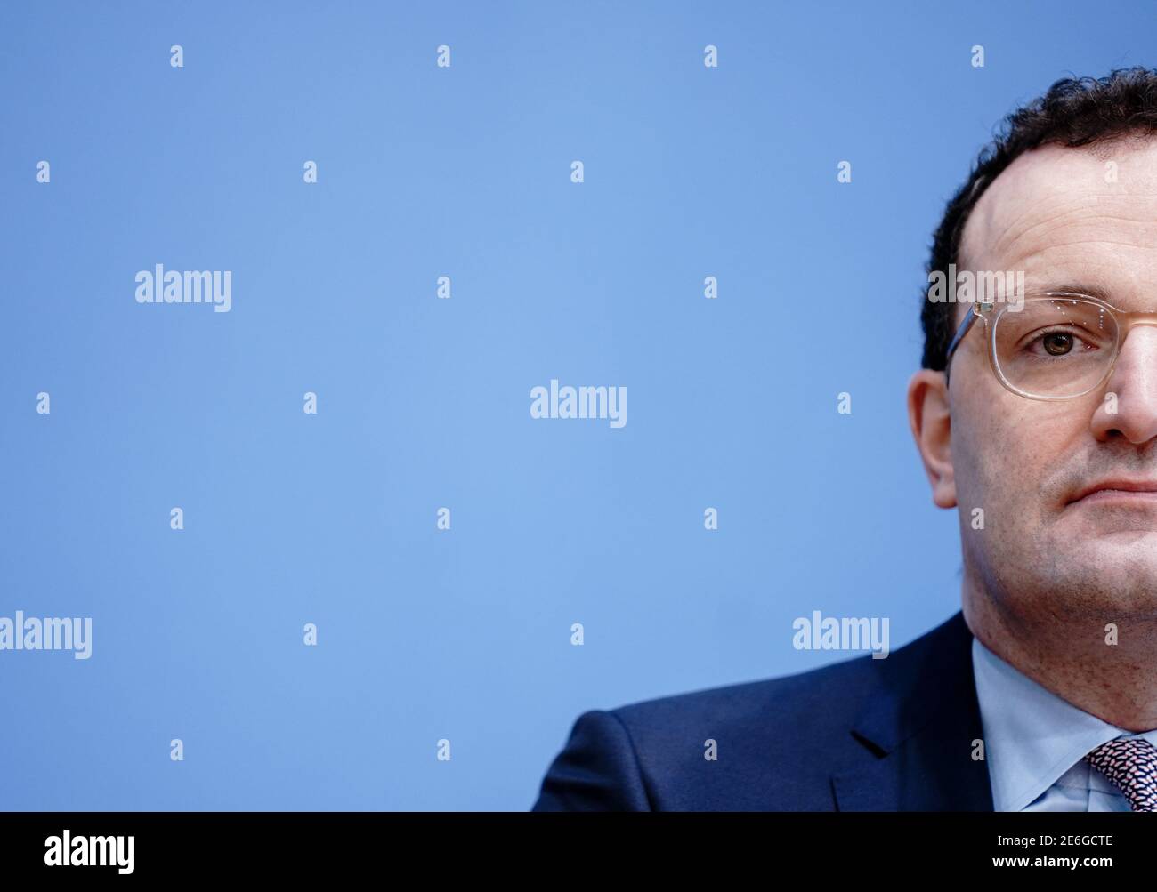 Berlino, Germania. 29 gennaio 2021. Jens Spahn (CDU), Ministro federale della sanità, tiene una conferenza stampa sulla situazione attuale della pandemia di Corona alla Conferenza federale della stampa. Credit: Kay Nietfeld/dpa/Alamy Live News Foto Stock