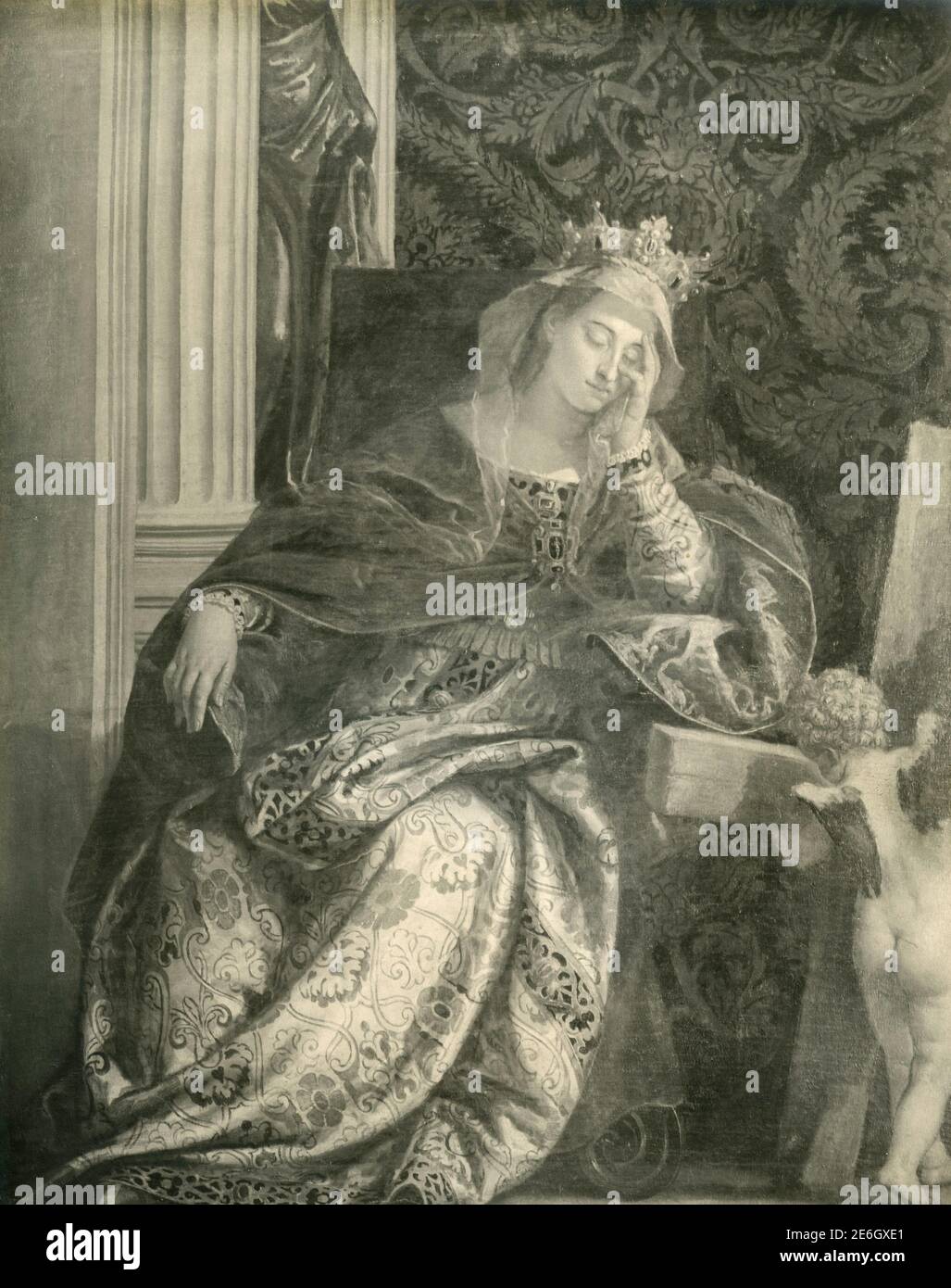 La visione di Sant'Elena, dipinto dell'artista italiano Paolo Veronese, Città del Vaticano anni '30 Foto Stock