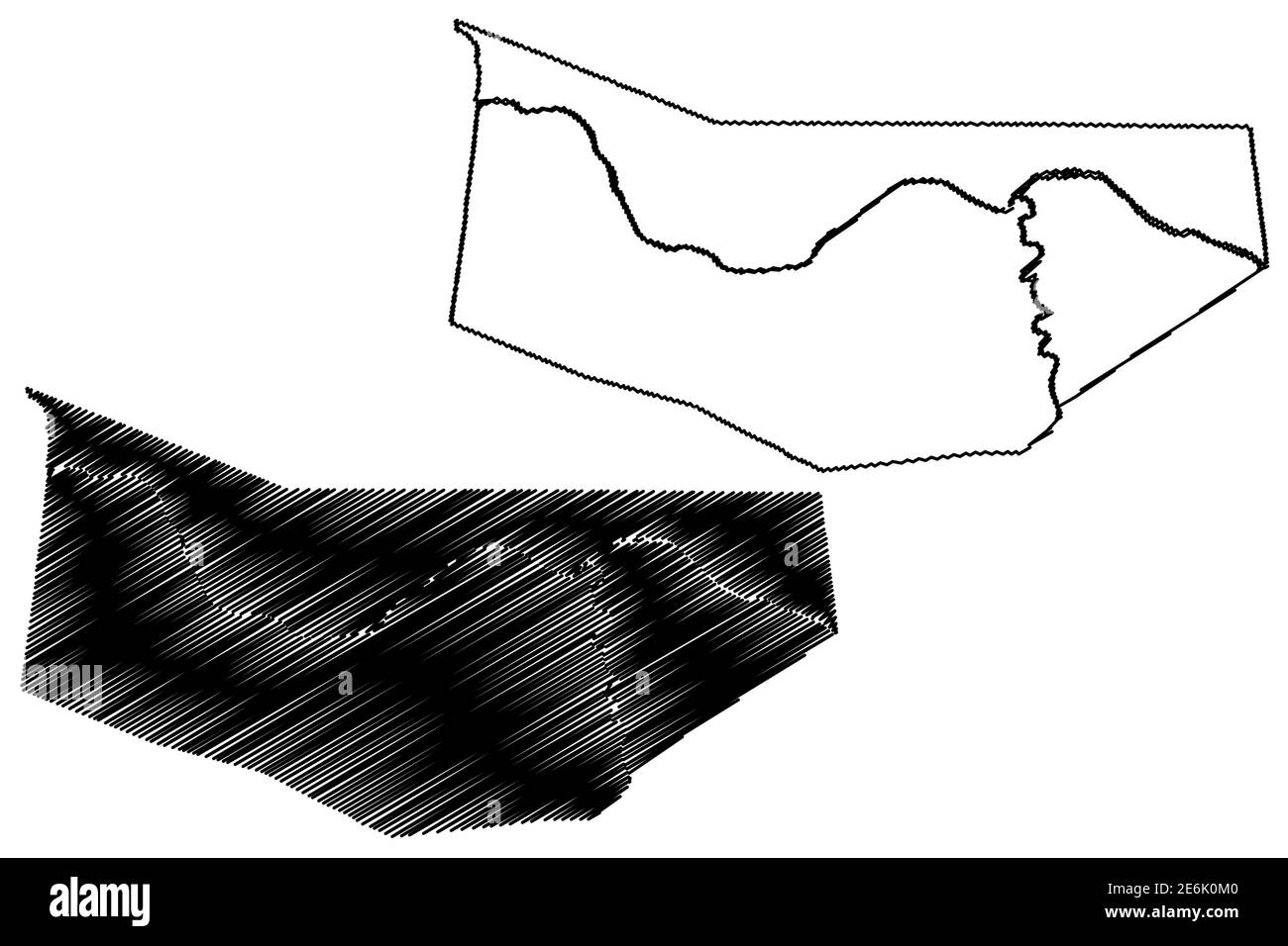 Montgomery County, New York state (Stati Uniti, Stati Uniti d'America, Stati Uniti, Stati Uniti, Stati Uniti) mappa vettoriale illustrazione, schizzo scrimolo Montgomery mappa Illustrazione Vettoriale
