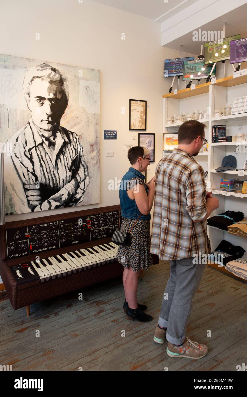 Moogseum museo nel centro di Asheville North Carolina Foto Stock